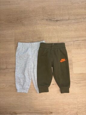 Nike Kids Olive Green Sweatpants with carters Grey Pair